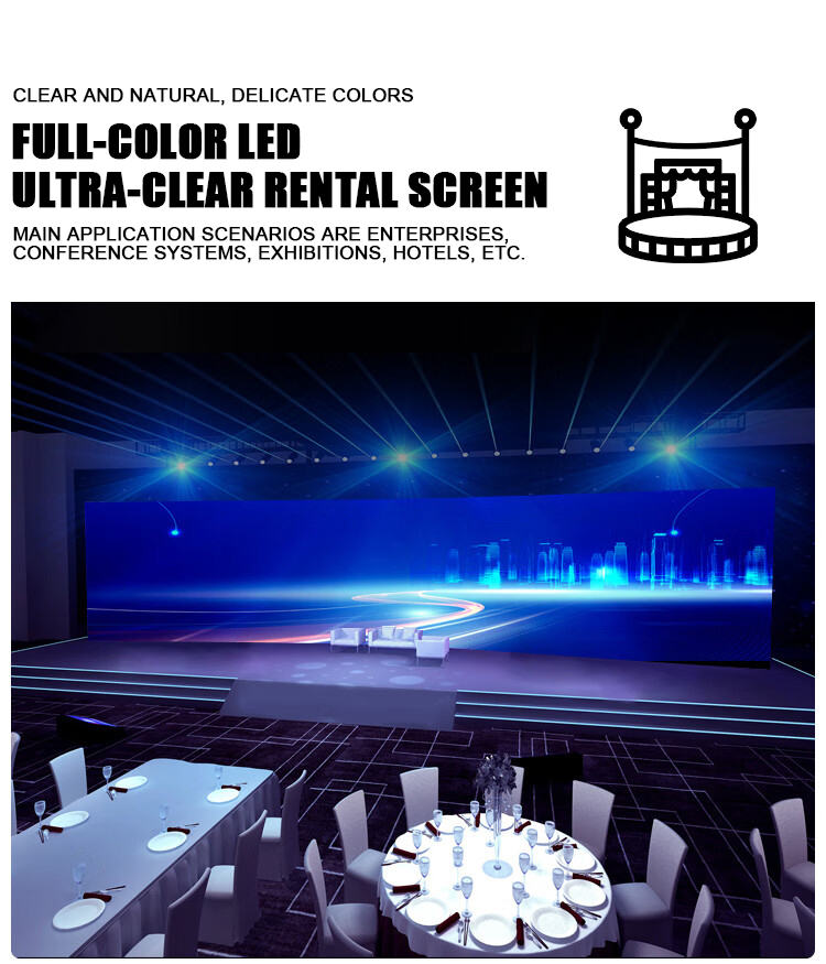 Indoor Outdoor Rental LED Display P3.91 P2 Indoor Stage Backdrop 3x6 ...