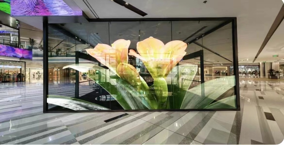 High Transparency Ultra-Thin Adhesive LED Video Wall Holographic LED Display Holographic Invisible Screen