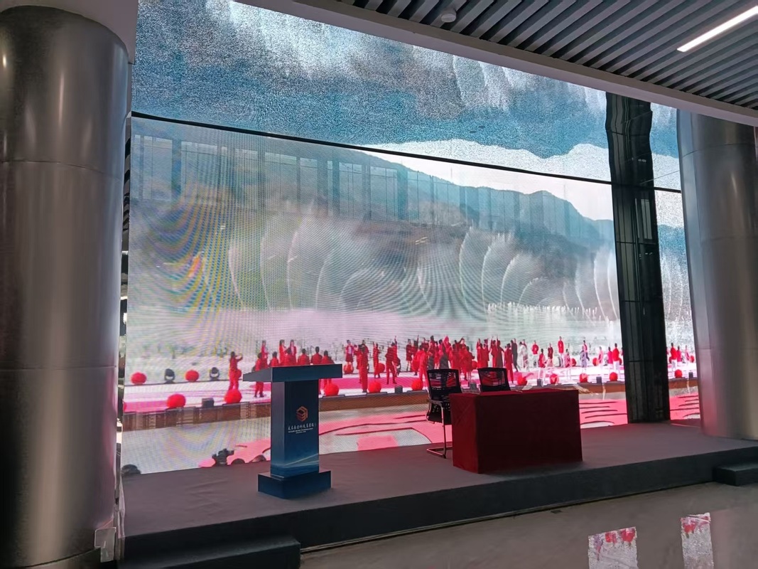P3.9 LED Transparent Screen Display Grille Full Color LED Screen Transparent Display Grille Screen
