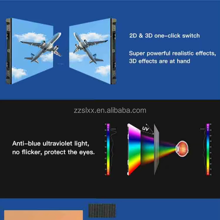 Polarized Optical 3D Virtual Panels Wall Mounted Indoor LED Display Screen Video Wall