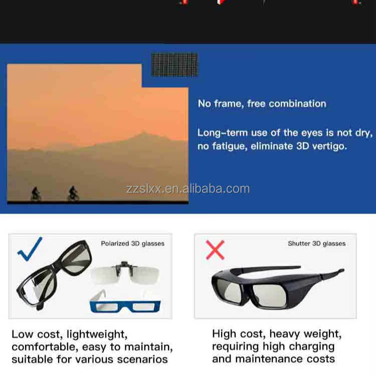 Polarized Optical 3D Virtual Panels Wall Mounted Indoor LED Display Screen Video Wall