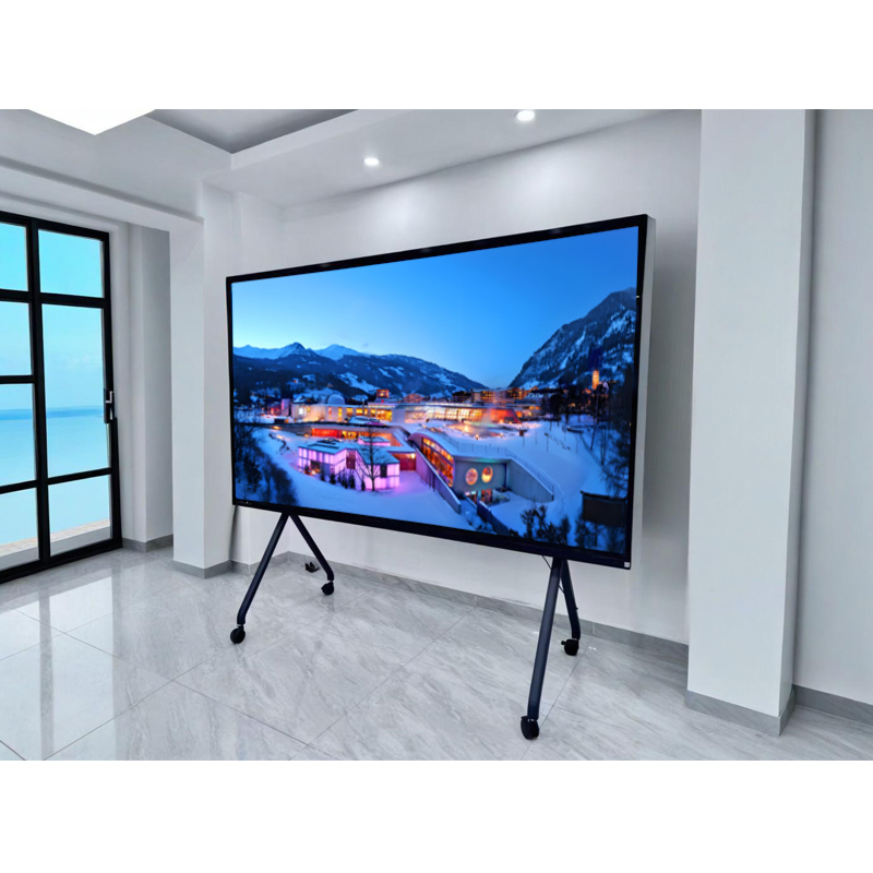 Height Adjustable Dual Sided Mobile Stand Smart Board Interactive Panel Whiteboard Large Touch Screen Displays