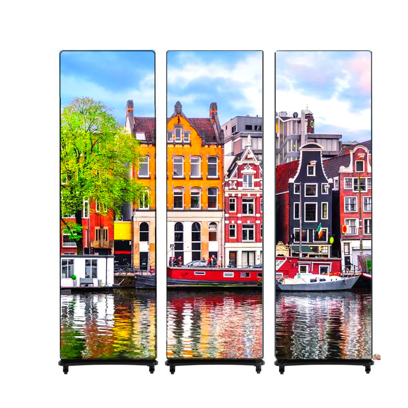 Professional Customized Floor Standing Foldable LED Poster Screen Indoor LED Poster Display Screen
