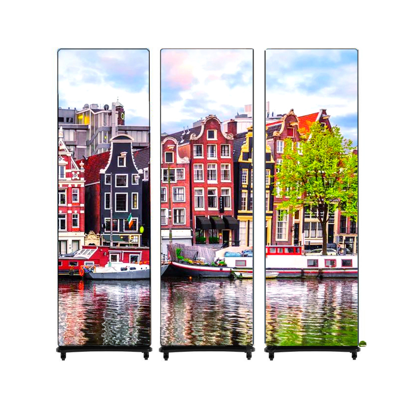 Professional Customized Floor Standing Foldable LED Poster Screen Indoor LED Poster Display Screen