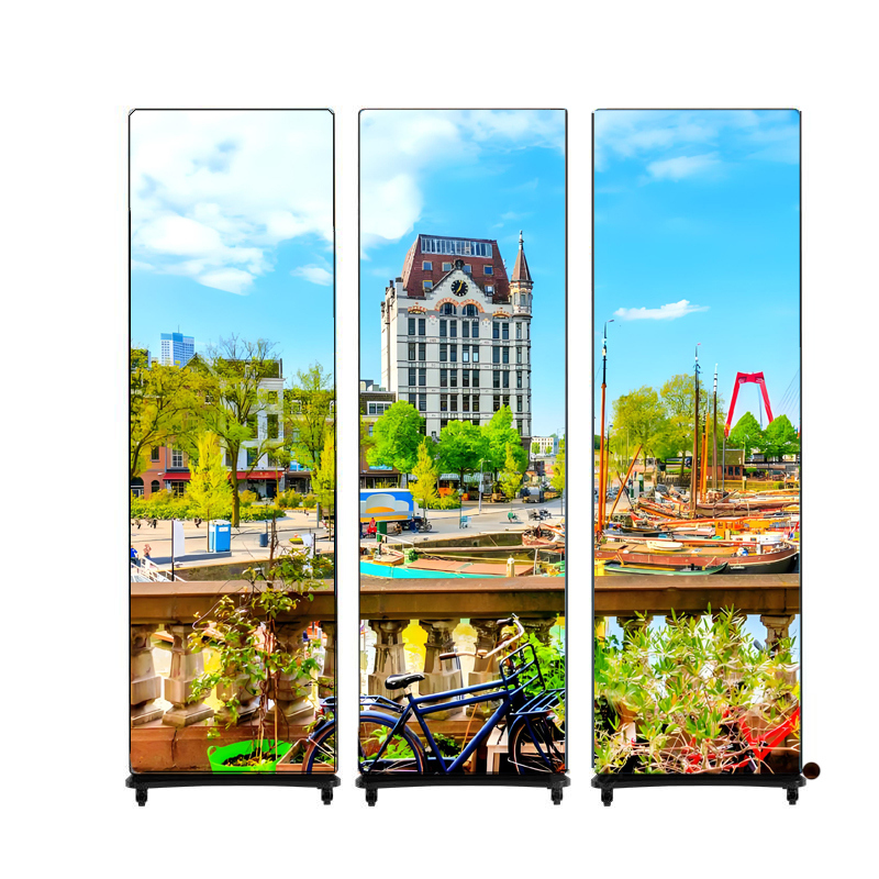 Factory Customized Indoor Intelligent Foldable Advertising Screen LED Poster Display for Shopping Mall