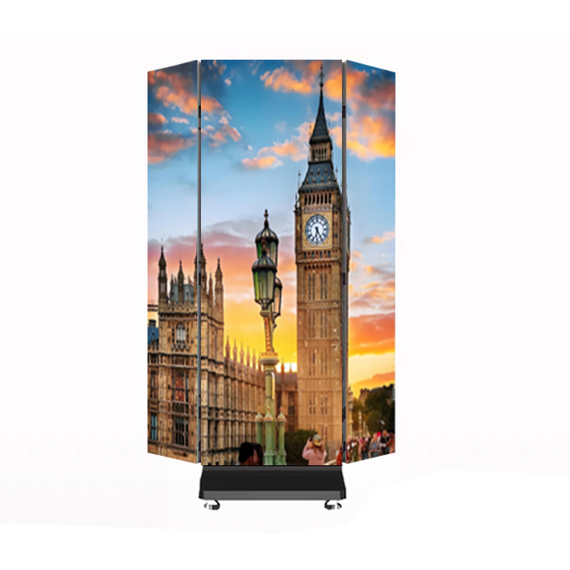 Factory Customized Commerical Poster LED Video Wall Screen Foldable LED Poster Display Screen