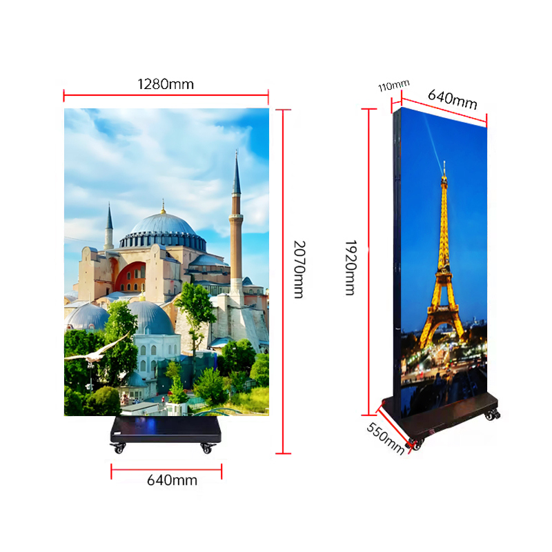 High Performance Indoor Advertising Digital LED Screen Foldable LED Display Poster Digital Screen