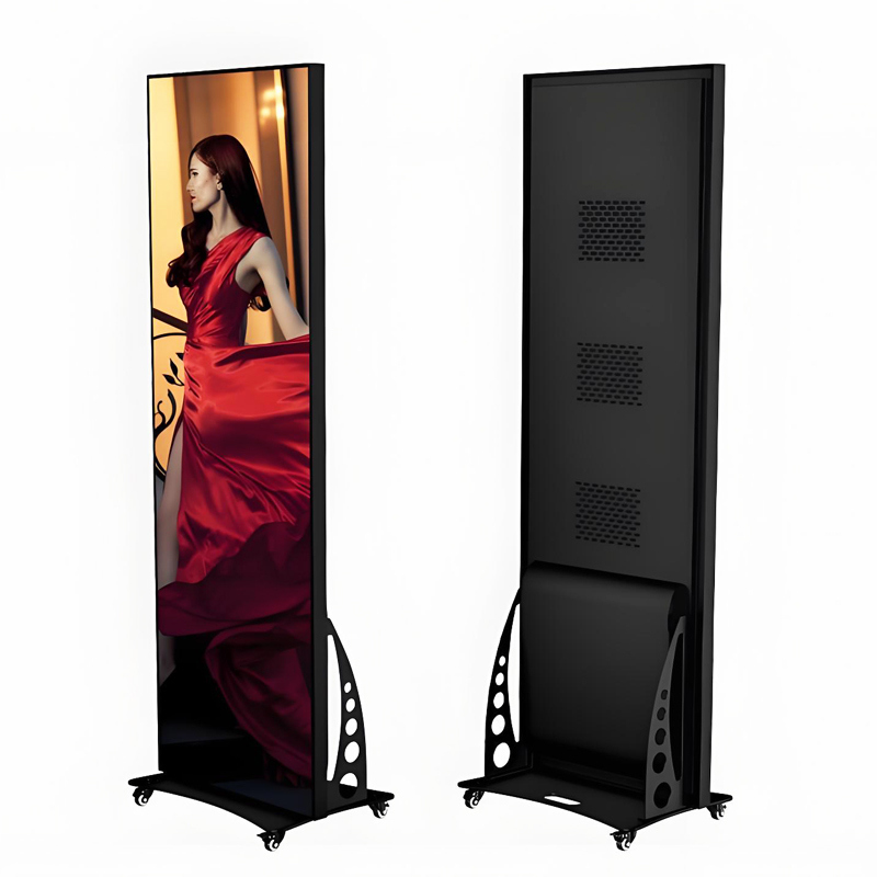 Factory Customized Foldable Digital LED Advertising Stand Poster Display Screen for Shopping Malls