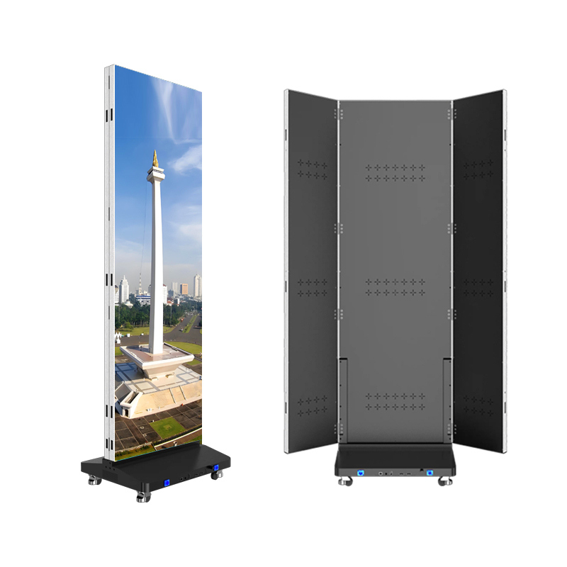 Hot Sale Floor Stand Digital Advertising Display Indoor Foldable LED Poster Screen
