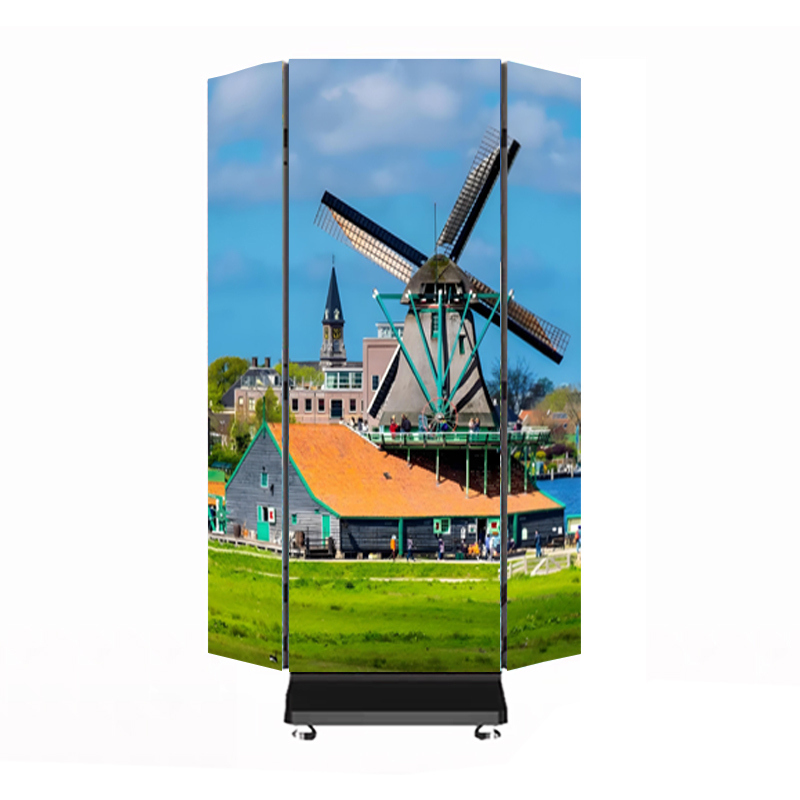 Folding Indoor Vertical Digital Touch Screen Display Floor Standing LED Poster Screen