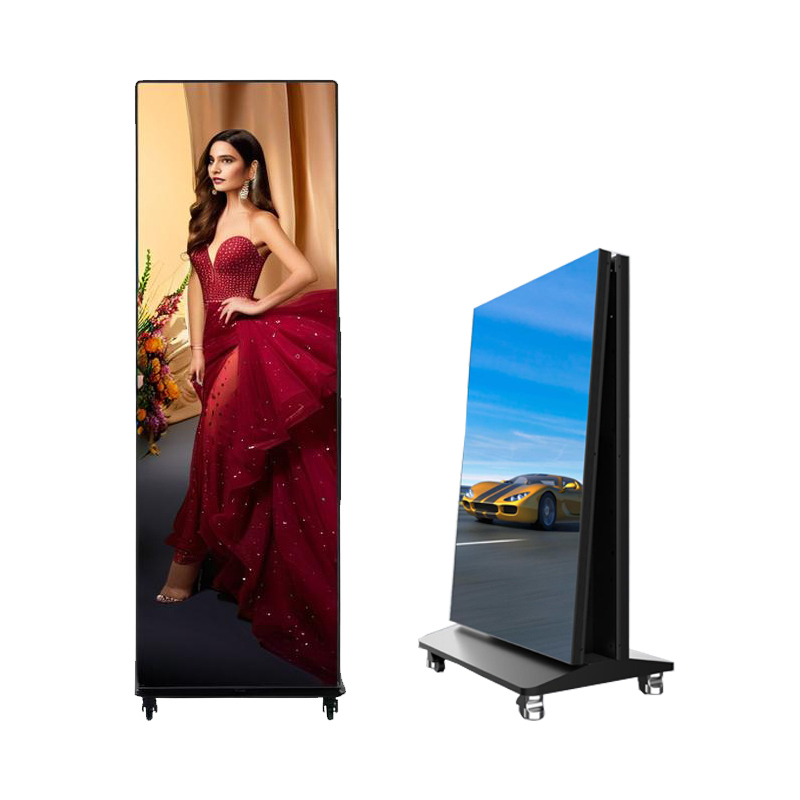 Folding Indoor Vertical Digital Touch Screen Display Floor Standing LED Poster Screen