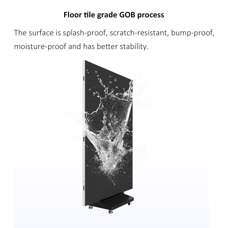 Folding Indoor Vertical Digital Touch Screen Display Floor Standing LED Poster Screen
