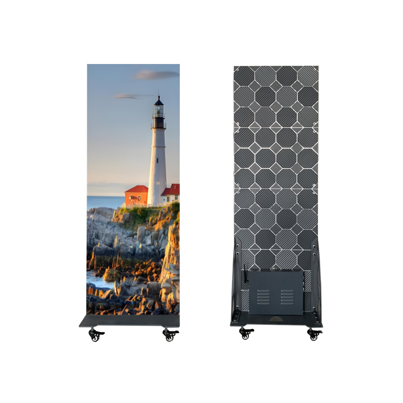 Portable Vertical Indoor LED Digital Advertising Screen Standing Foldable LED Digital Poster Screen