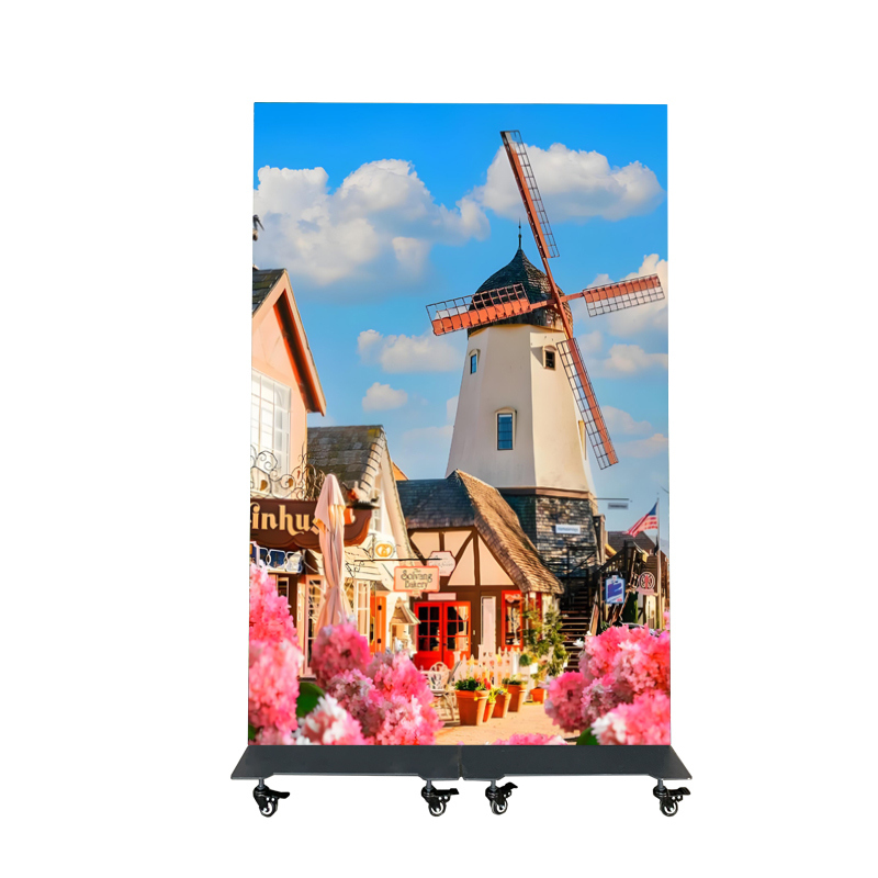 Portable Vertical Indoor LED Digital Advertising Screen Standing Foldable LED Digital Poster Screen