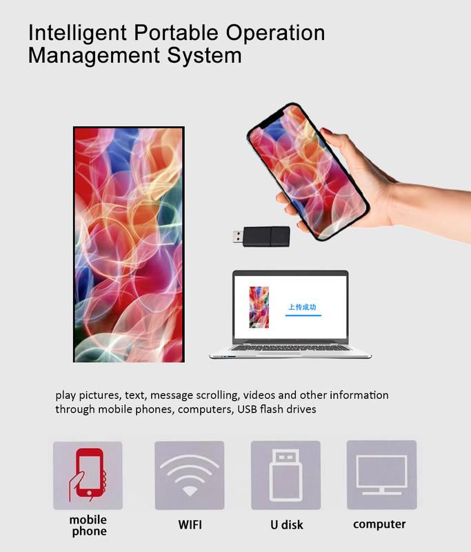 Floor Stand Smart Folding Poster Screen Vertical Digital Advertising Display Screen for Sale