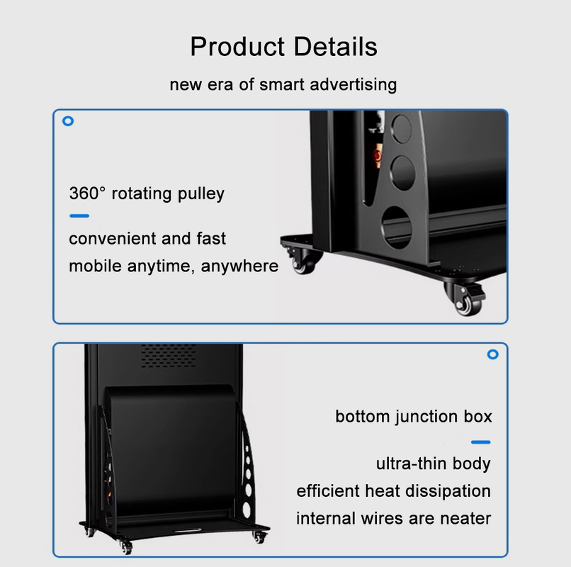80 Inch P2.5 Spliceable LED Screen Foldable LED Digital Display Full Poster Screen