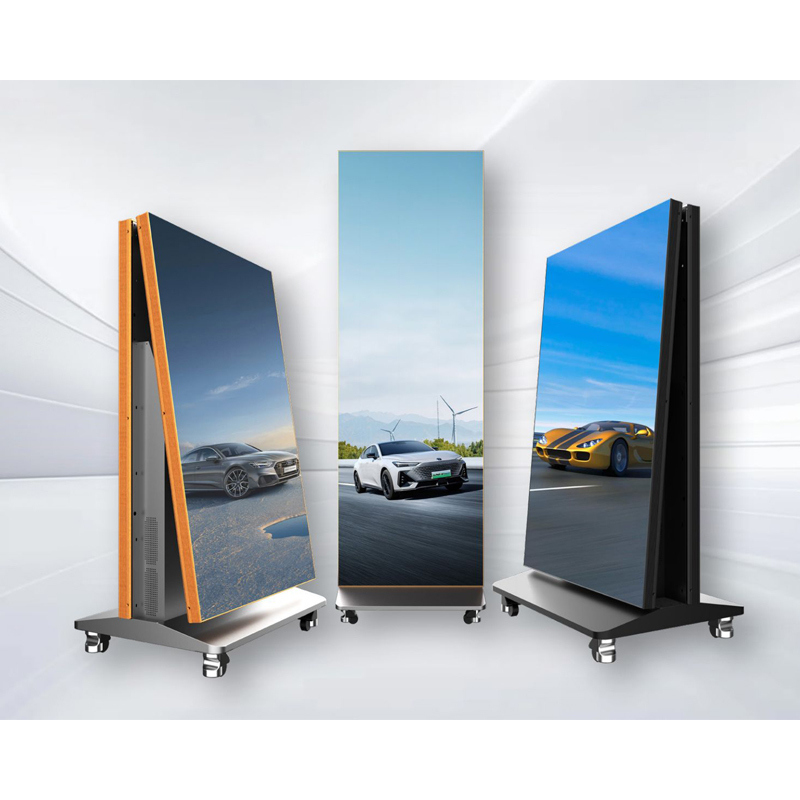 Floor Standing Vertical Advertising Digital Signage LED Display Foldable Poster Advertising LED Screen
