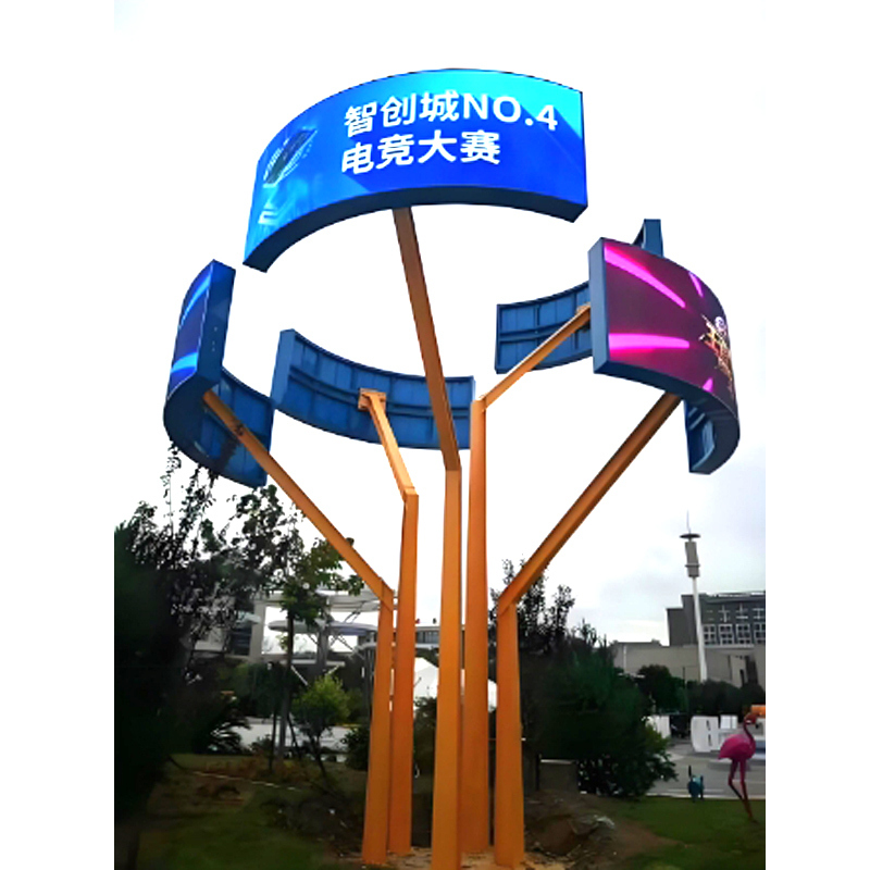 Large Screen Video Billboard LED Display Flexible Outdoor Curved Big HD LED Display Advertising Screen