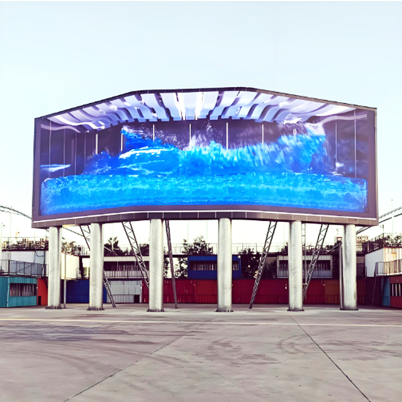 Large Screen Video Billboard LED Display Flexible Outdoor Curved Big HD LED Display Advertising Screen