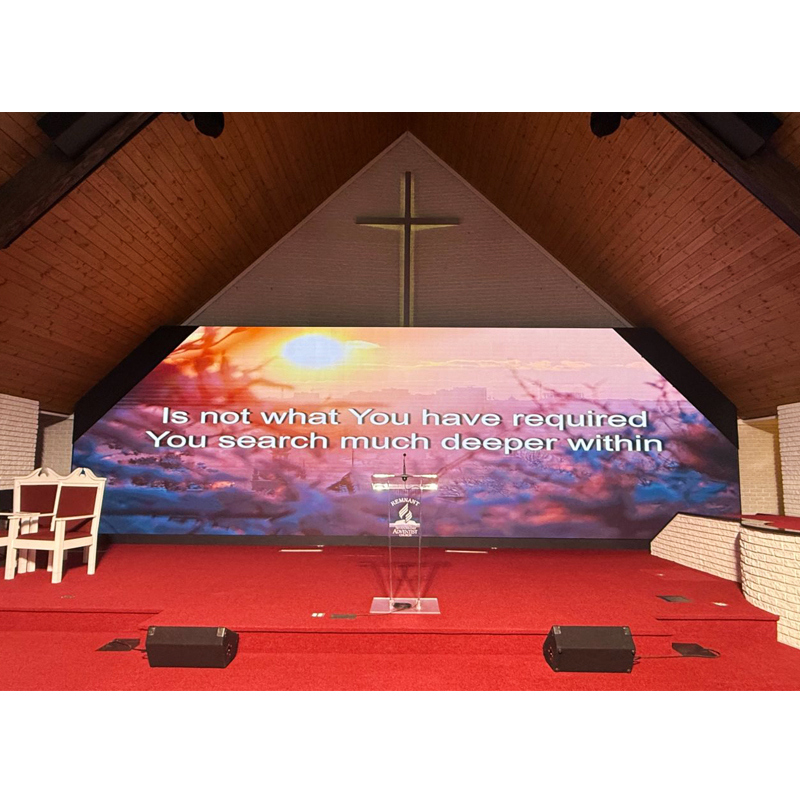 High Resolution Church Stage Backdrop LED Screen Video Wall Panel for Church
