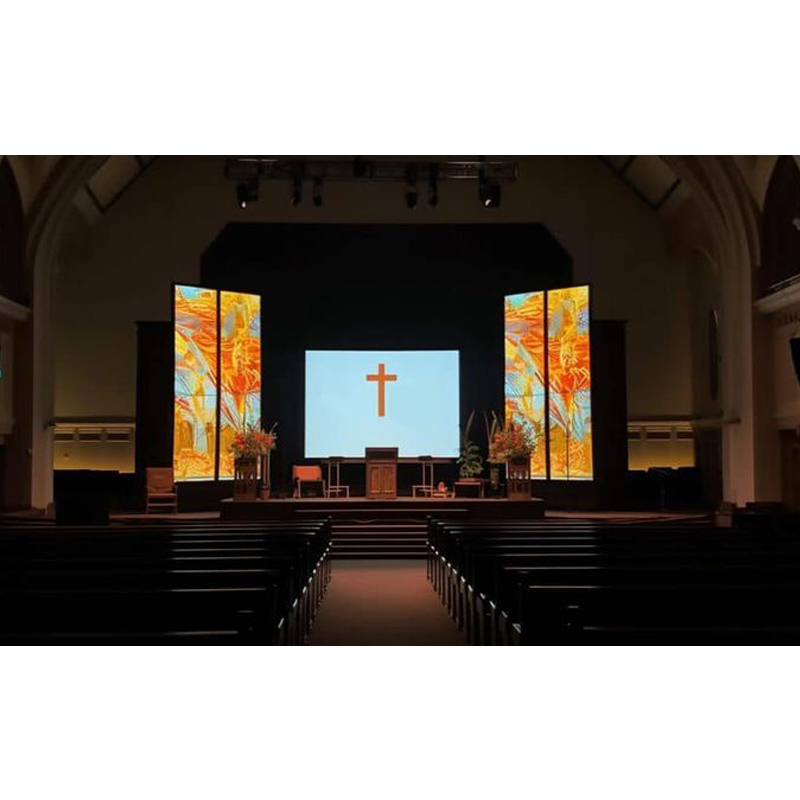 High Resolution Church Stage Backdrop LED Screen Video Wall Panel for Church