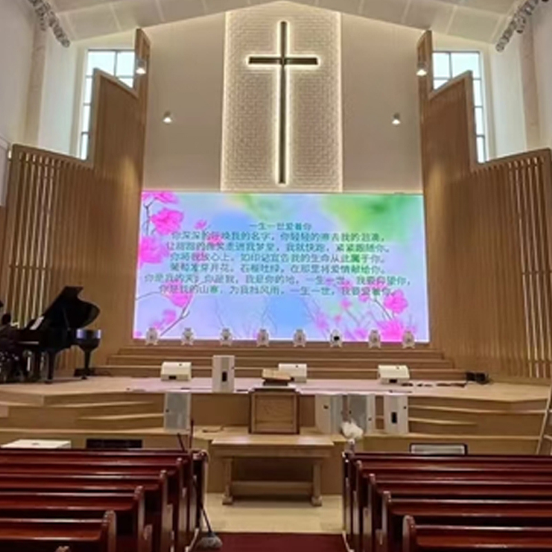 Customize Wall Mounted Indoor Fixed LED Display Screen Sale for Church Conference Hall Hotel Wedding