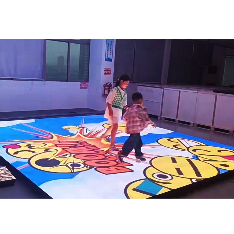 Full Color LED Floor Tile Display Screen Interactive 3d Dynamic Body-sensing P3.91 Shopping Mall Floor Electronic Screen