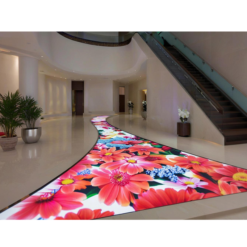 3D Floor Tile Screen LED Interactive Sensing Electronic Screen Corridor Channel Dynamic Floor Display Screen