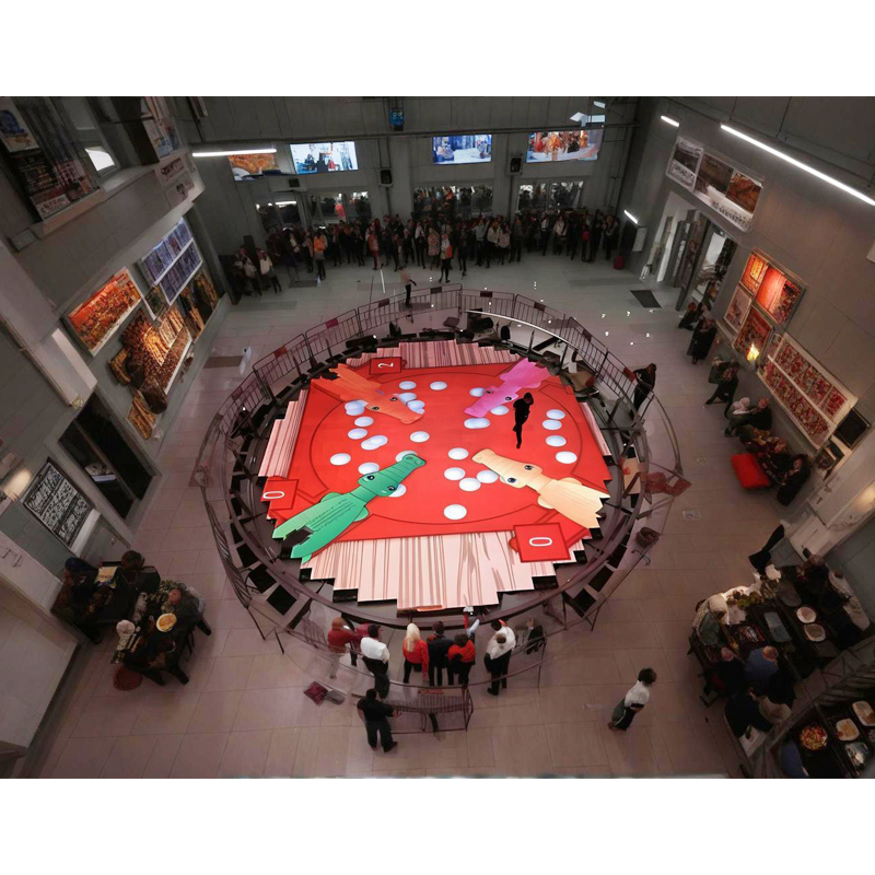 Built-in Sensing Chip 3d Intelligent Floor Screen LED Floor Tile Screen Interactive Sensing Floor Screen