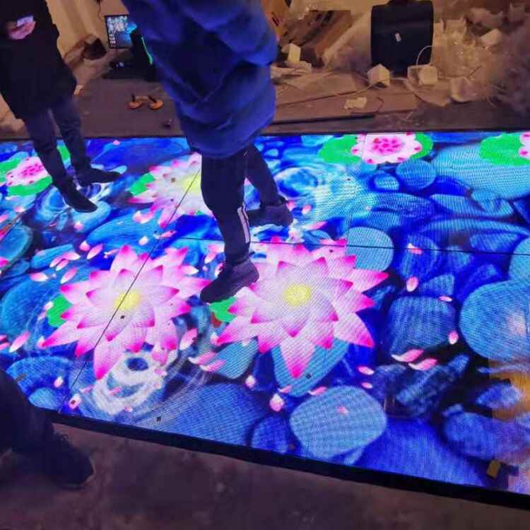 3D Stage Dance Floor Panel Display Interactive LED Floor Tile Screen for Sale