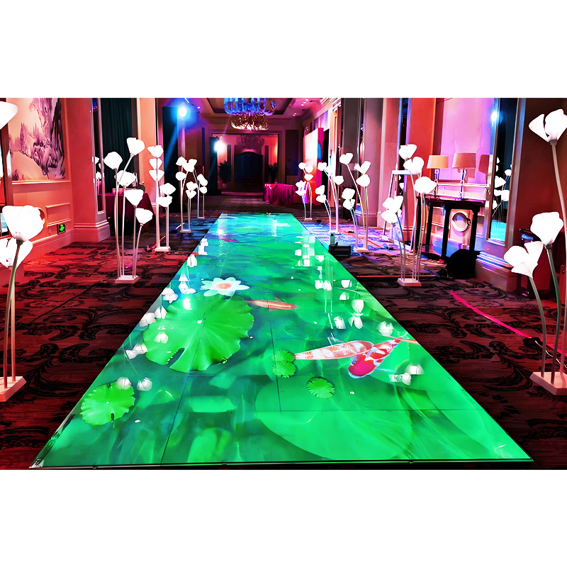 DJ Dance Hall Immersive Interactive LED Floor Tile Screen Human Body Sensing Ground Display Screen