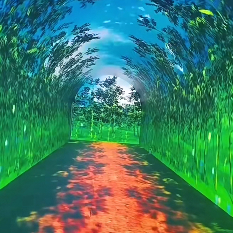 Aviation Cinema Certification 8K Immersive Flexible Curved Micro LED Videos Walls Interactive Time Tunnel LED Display Screen