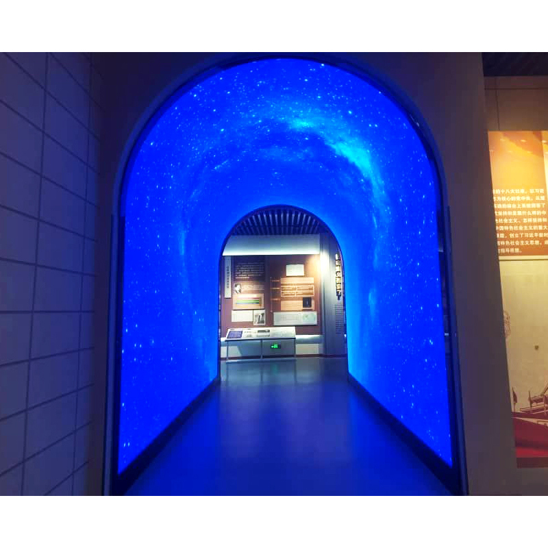 Aviation Cinema Certification 8K Immersive Flexible Curved Micro LED Videos Walls Interactive Time Tunnel LED Display Screen