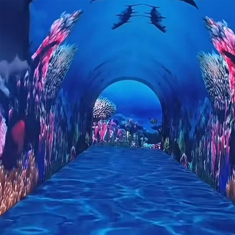 Aviation Cinema Certification 8K Immersive Flexible Curved Micro LED Videos Walls Interactive Time Tunnel LED Display Screen