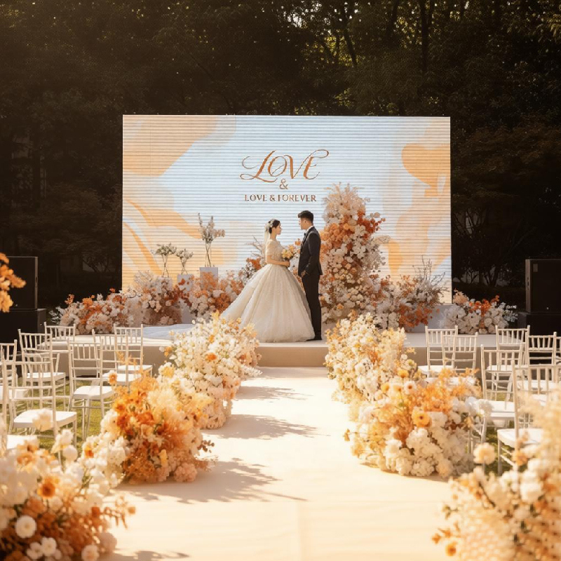 LED indoor P3.91 rental screen is lightweight and easy to install, suitable for weddings, hotels, and event venues