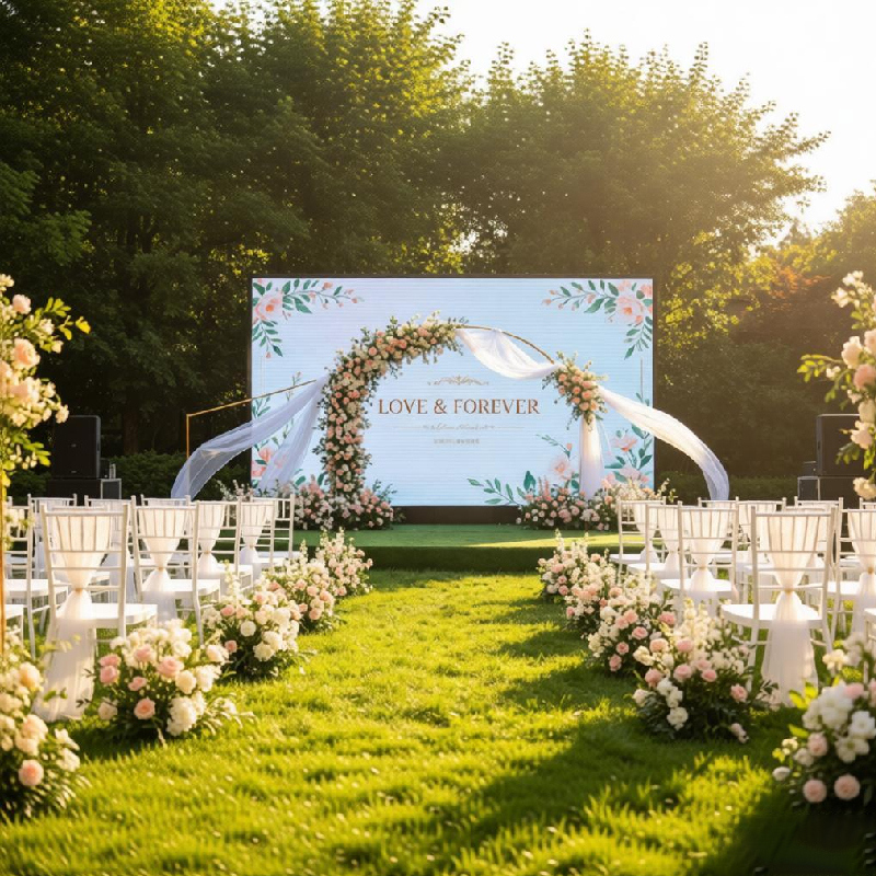 LED indoor P2.6 rental screen is lightweight and easy to install, suitable for weddings, hotels, and event venues