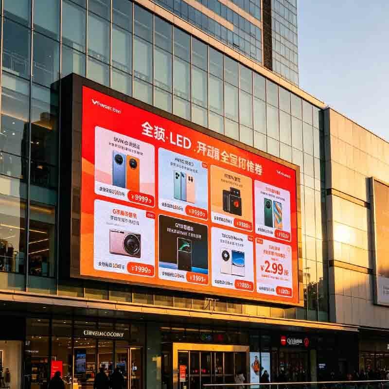P3 Outdoor LED display screen, shopping mall activity screen, outdoor high protection, high brightness, high durability large screen