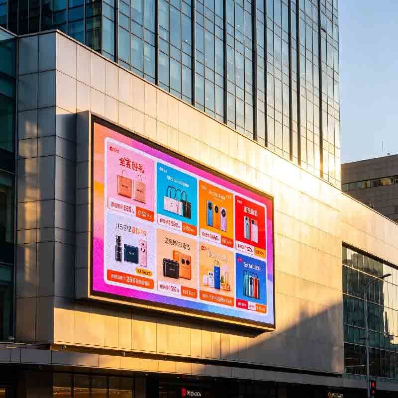 P6 Outdoor LED display screen, shopping mall activity screen, outdoor high protection, high brightness, high durability large screen
