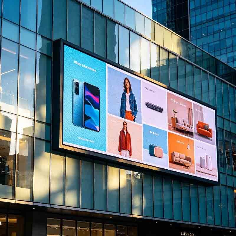 P8 Outdoor LED display screen, shopping mall activity screen, outdoor high protection, high brightness, high durability large screen