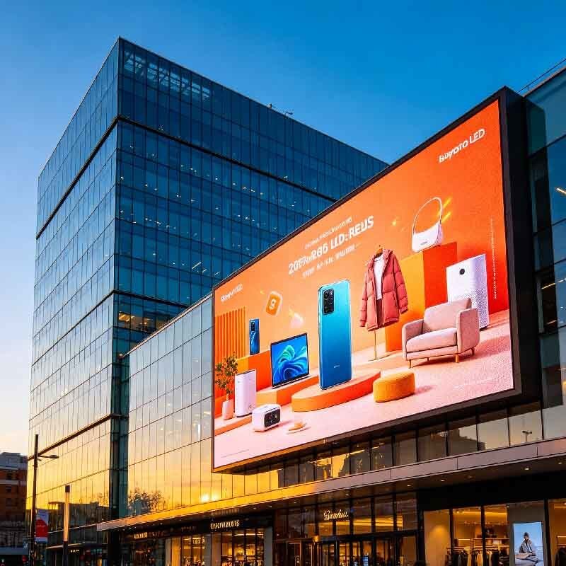P10 Outdoor LED display screen, shopping mall activity screen, outdoor high protection, high brightness, high durability large screen